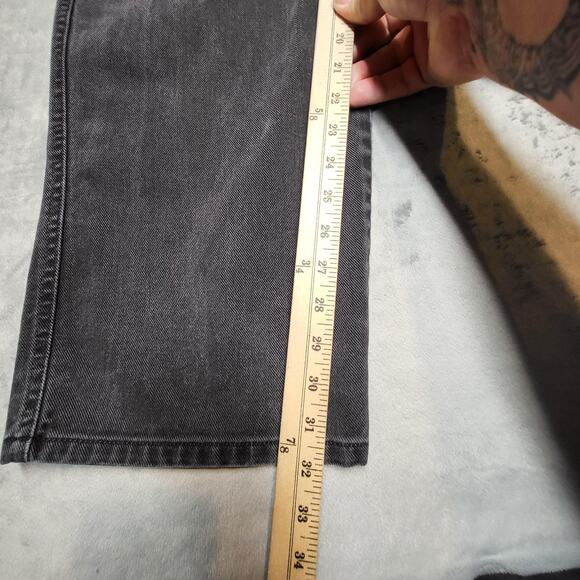 Marithe Francois Girbaud Jeans Mens 32x32 Black Gray Asymmetrical Fly Carpenter - Picture 8 of 13